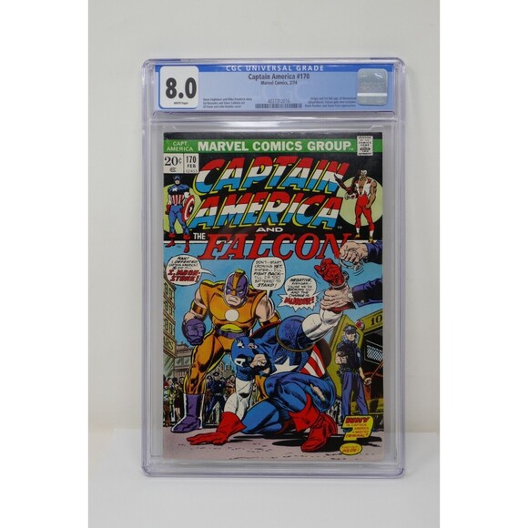 Marvel Comics 1974 Captain America and The Falcon #170 CGC 8.0 Moonstone - Picture 1 of 7
